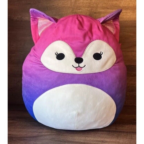 Squishmallows Syana The Pink to Purple Ombre Fox Plush Toy 20” - Picture 9 of 12